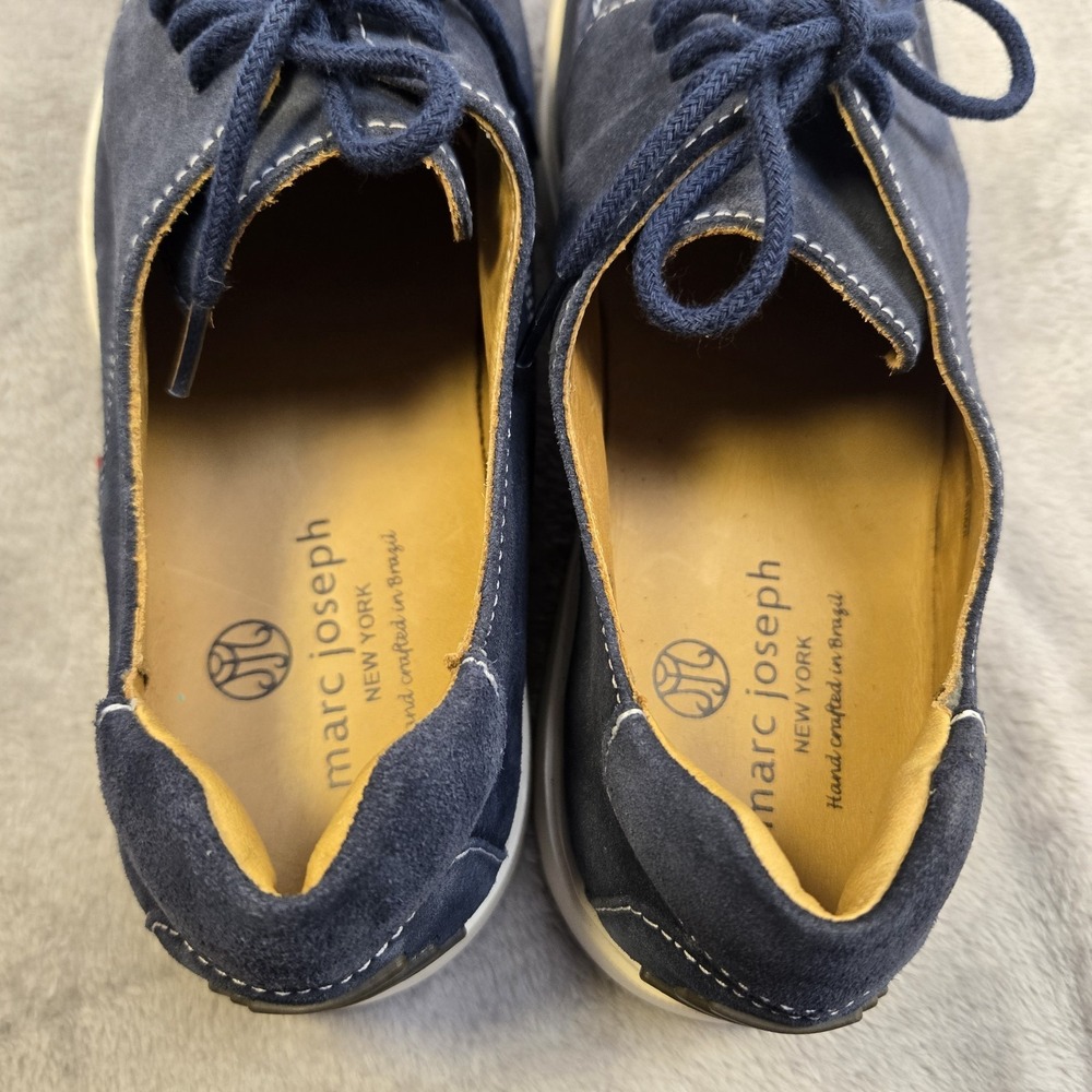 Marc Joseph New York Mens Clark Street Derby Size 11 Navy Suede Lace Up - Picture 10 of 11